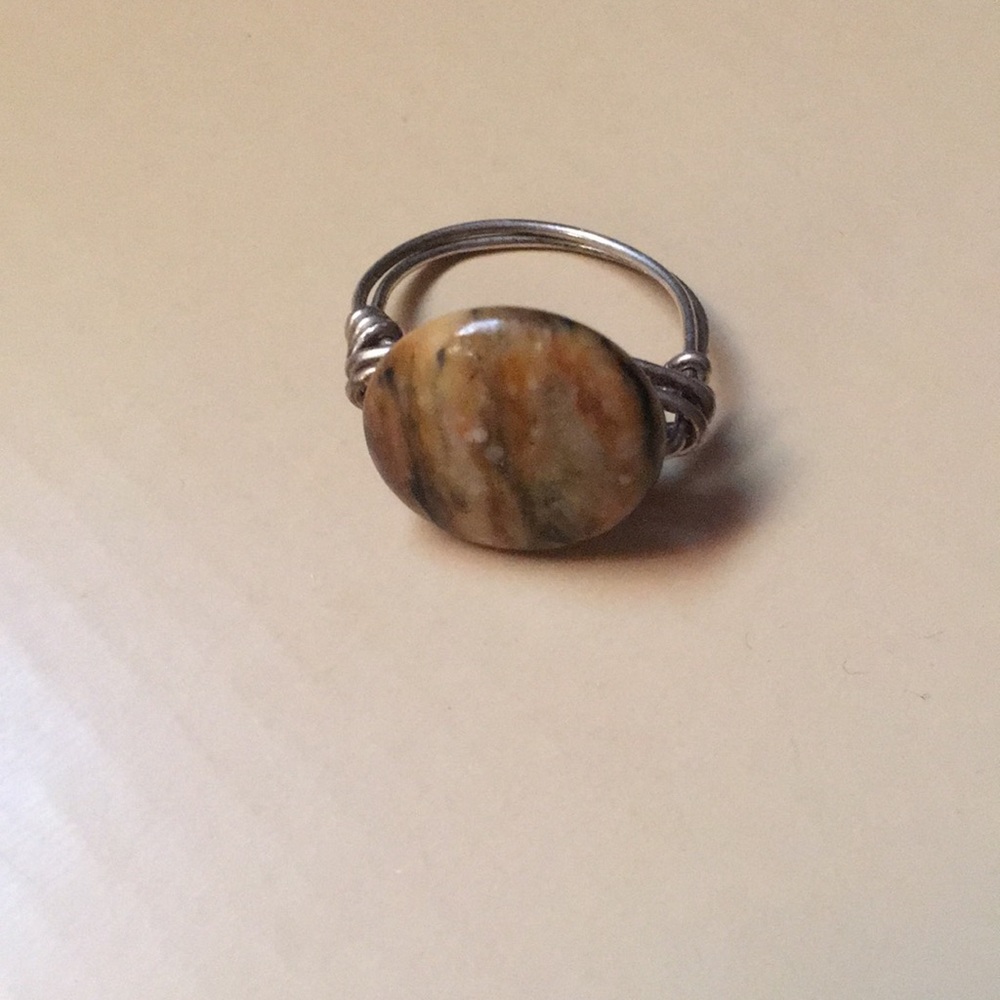 Jasper Wire wrap ring